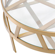 Coffee Table Billinghurst Round brushed brass finish