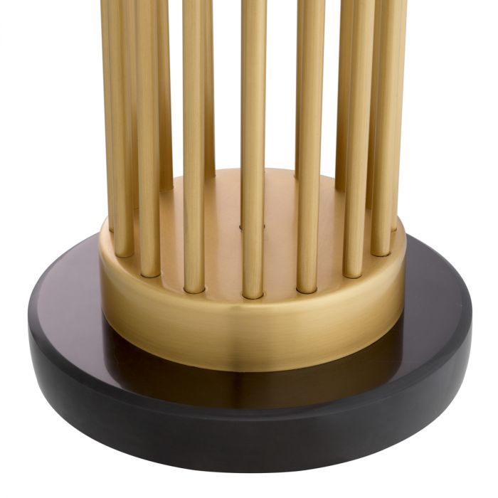 Table Lamp Condo antique brass finish incl bouclé shade