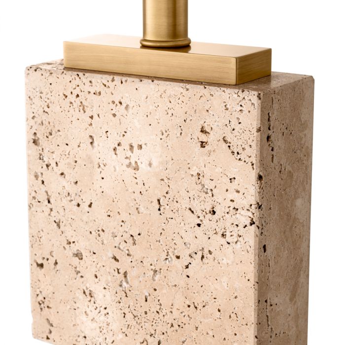 Table Lamp Newton L travertine incl shade