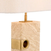 Table Lamp Sebago travertine incl shade