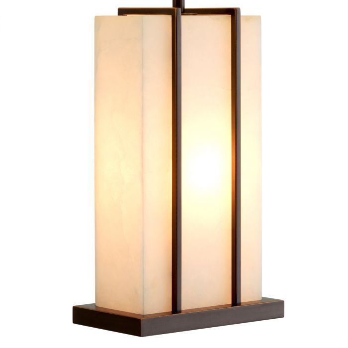 Table Lamp Graham bronze highlight finish incl shade