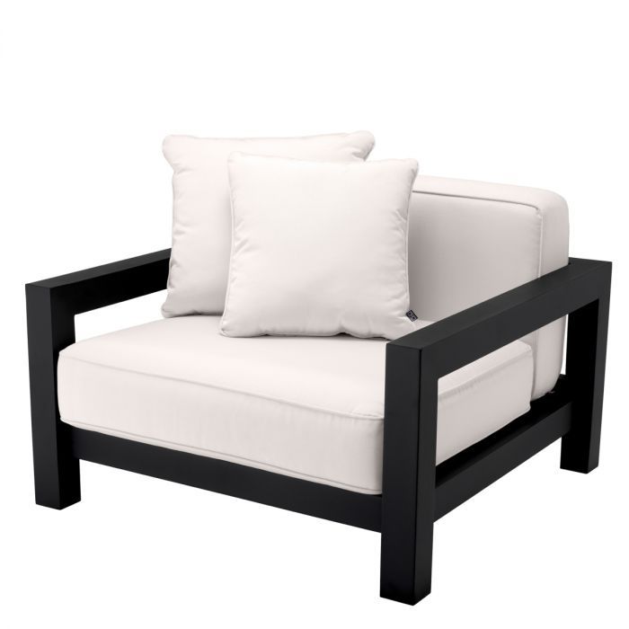 Outdoor Chair Cap-Antibes black sunbrella canvas