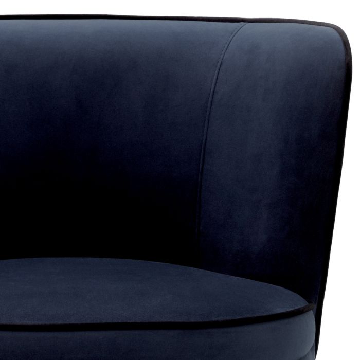 Dining Chair Grenada savona midnight blue velvet