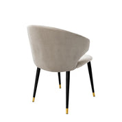 Dining Chair Volante with arm roche beige velvet