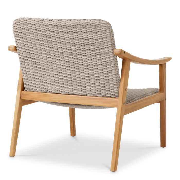 Outdoor Chair Honolulu natural teak faux rattan