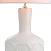 Table Lamp Lambert crackled white incl shade