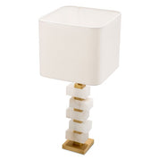 Table Lamp Amber alabaster incl shade