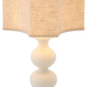 Table Lamp Mabel crackled white ceramic incl shade