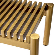 Bench Bibi brushed brass finish bouclé cream