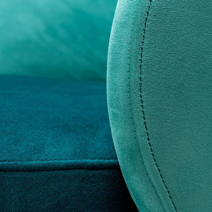 Low Dining Chair Greer savona sea green velvet