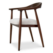 Silla de comedor Beale acabado marrón clásico sentier crema