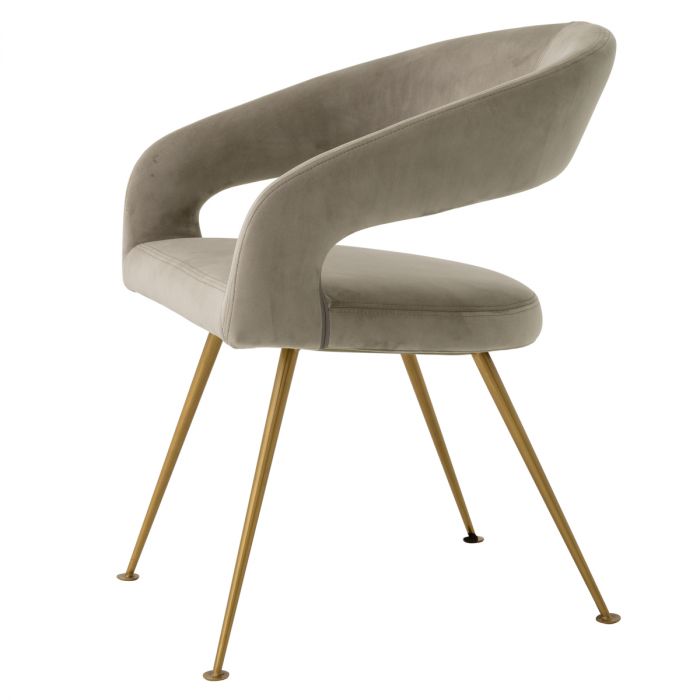 Dining Chair Bravo savona greige velvet