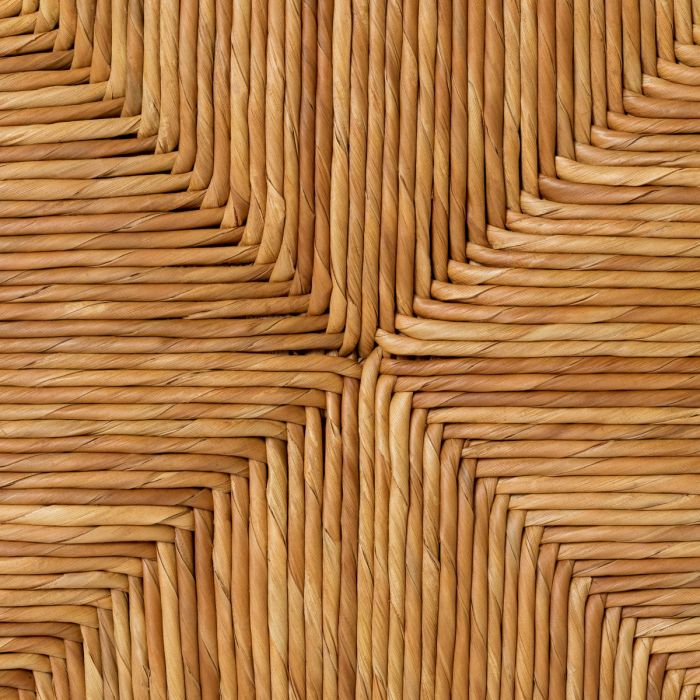 Planter Aruba classic black finish natural sea grass