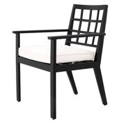 Outdoor Dining Chair Cap-Ferrat black sunbrella canvas