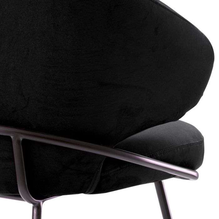 Dining Chair Kinley roche black velvet