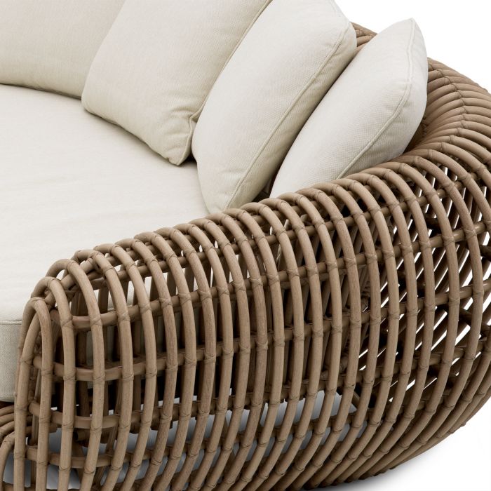 Outdoor Sofa Siderno viola sand faux rattan