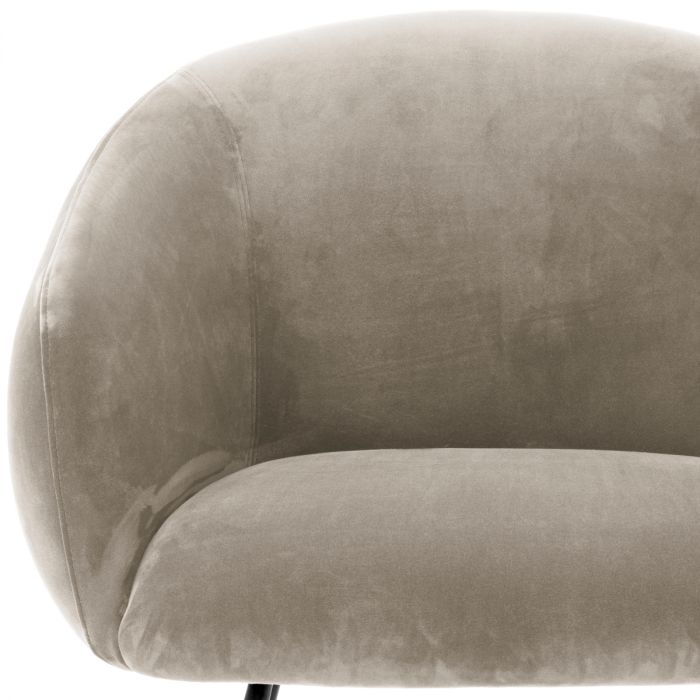 Dining Chair Elbury savona greige velvet