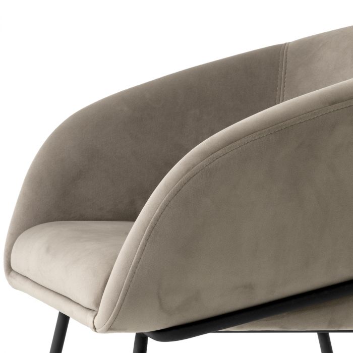 Dining Chair Campus savona greige velvet