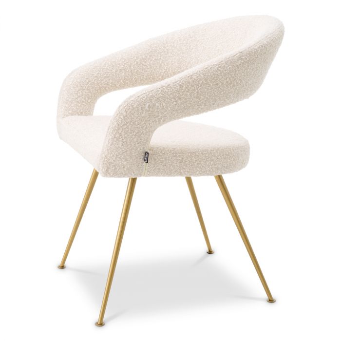 Dining Chair Bravo bouclé cream