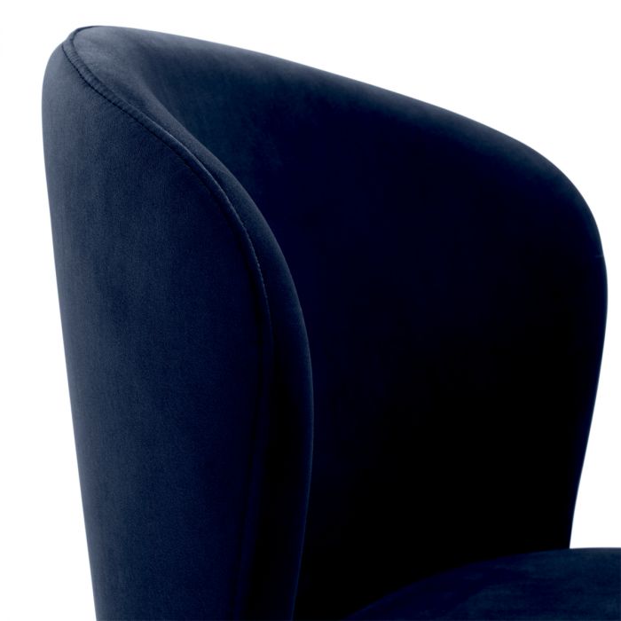 Dining Chair Volante savona midnight blue velvet