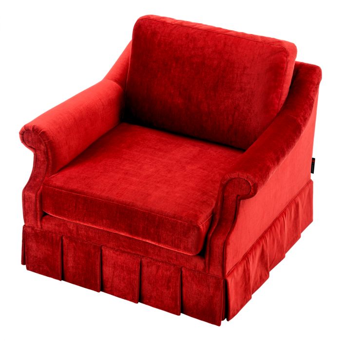 Chair Verplanck wrey velvet red