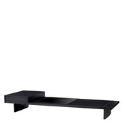 Coffee Table The Crest charcoal grey oak veneer incl glass top