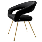 Dining Chair Bravo roche black velvet