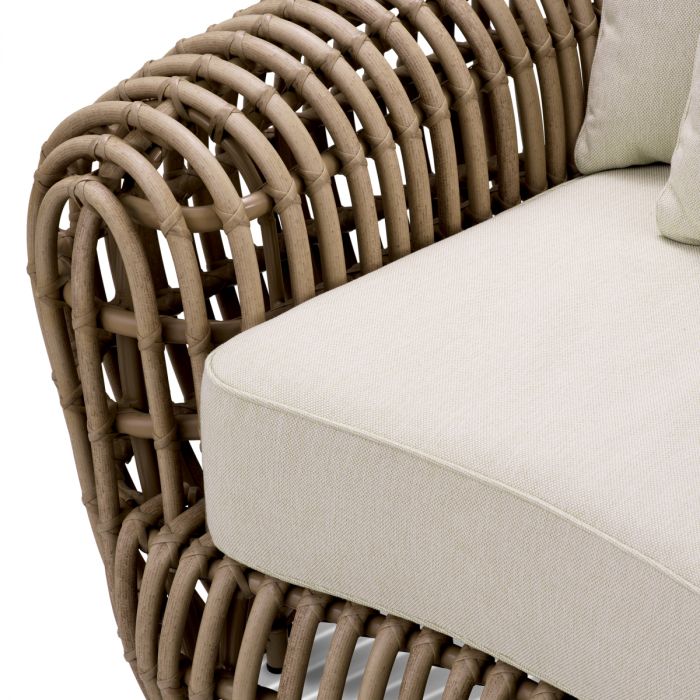 Outdoor Chair Siderno viola sand faux rattan