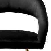 Dining Chair Bravo roche black velvet