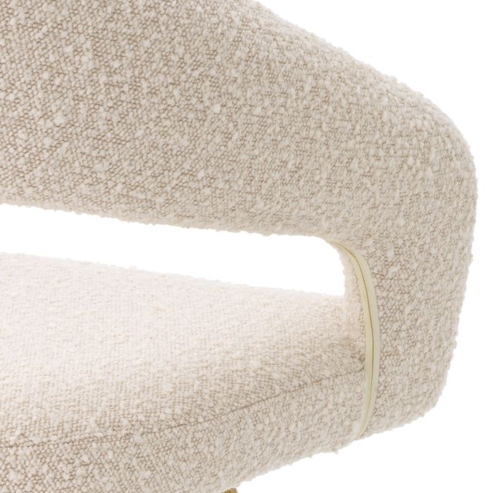 Dining Chair Bravo bouclé cream