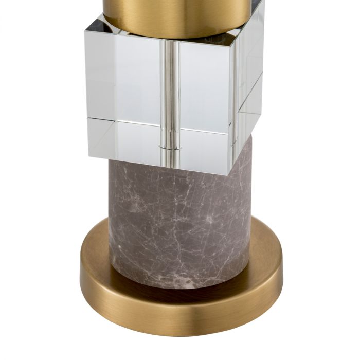 Table Lamp Cullingham grey marble incl shade