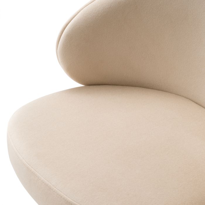 Counter Stool Camerota walnut veneer sabino beige