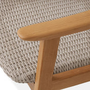 Outdoor Dining Chair Honolulu natural teak faux rattan