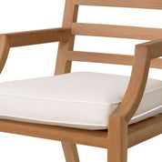 Outdoor Dining Chair Hera natural teak flores off-white