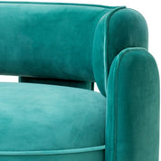 Chair Chaplin savona turquoise velvet