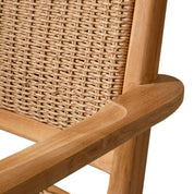 Outdoor Chair Pivetti natural teak faux rattan