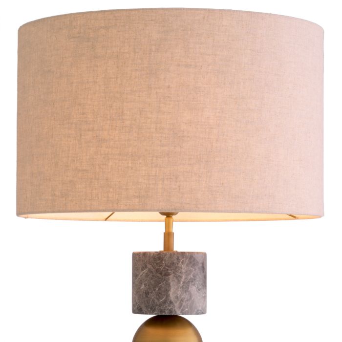 Table Lamp Levy grey marble incl shade