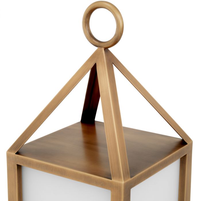 Outdoor Wall Lamp Riserva antique brass finish