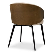 Dining Chair Camerota walnut veneer sabino beige