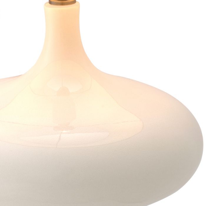 Table Lamp Jones crackled white ceramic incl shade