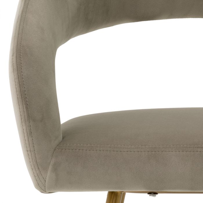 Dining Chair Bravo savona greige velvet