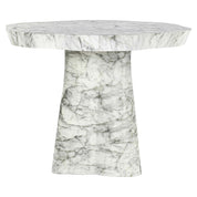 Dining table Rockyard 100Ø marble look indoor/outdoor (White)