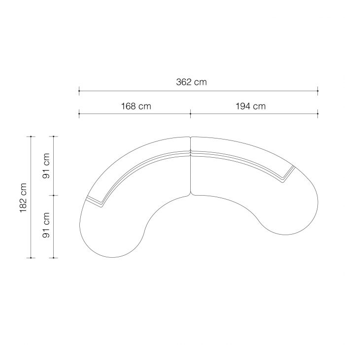 Sofa Lennox bouclé cream