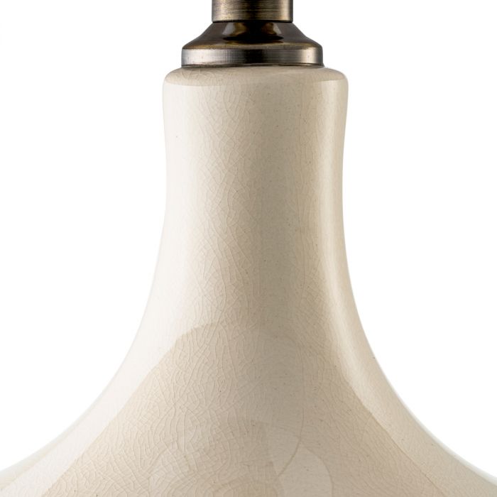 Table Lamp Jones crackled white ceramic incl shade