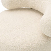 Chair Thompson faux shearling brushed brass finish