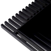 Coffee Table The Crest charcoal grey oak veneer incl glass top