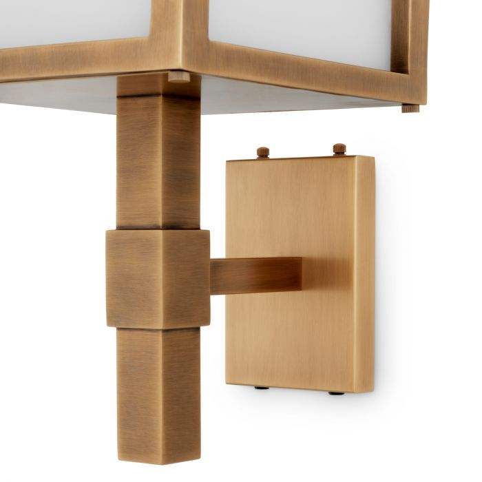 Outdoor Wall Lamp Riserva antique brass finish