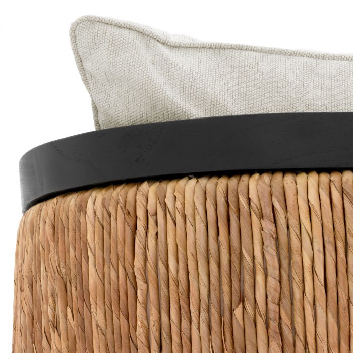 Chair Aruba classic black finish natural sea grass sentier cream