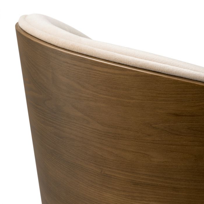 Counter Stool Camerota walnut veneer sabino beige