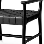 Chair Tiberio black leather classic black